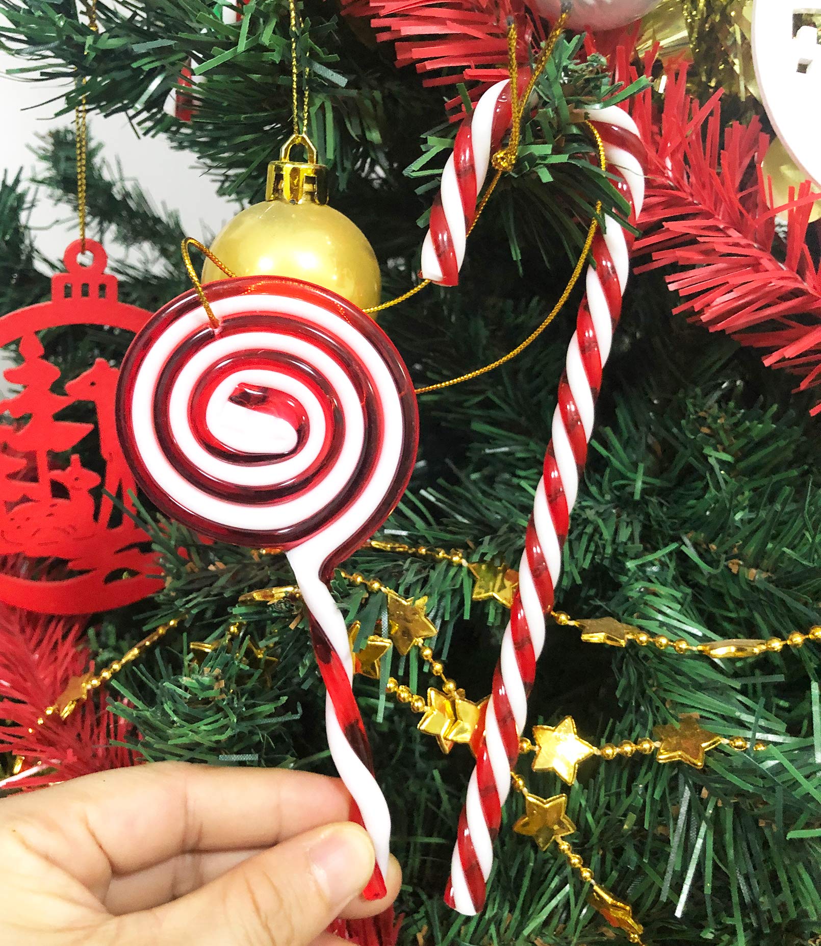 ☆クリスマス　ツリートップ　オーナメントセット　キャンディケーン　M☆ ☆クリスマス ツリートップ オーナメントセット キャンディ